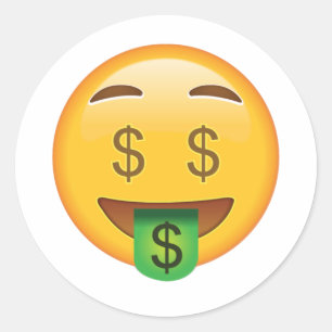 Adesivo Cara do dinheiro - Emoji