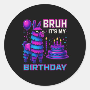 Adesivo Cara, É Meu Aniversário Llama Engraçado Pinata Dia