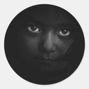 Adesivo Cara e olhos escuros, assustadores, bonitos