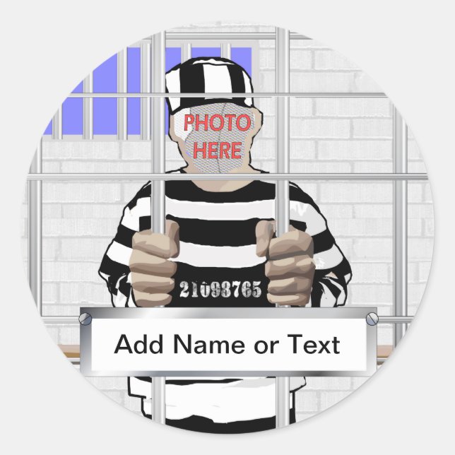 Adesivo Cara engraçada personalizada modelo (Frente)