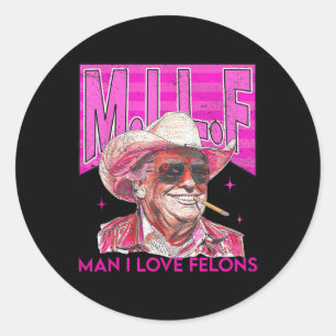 Adesivo Cara, Eu Adoro Felons, Engraçado Pink Trump 2024 P