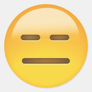 Adesivo Cara Expressionless Emoji
