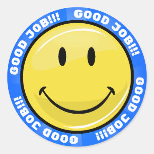 Adesivo Cara feliz amarela clássica