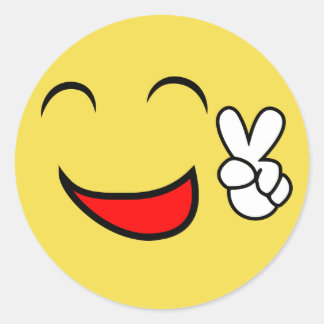 Adesivo Cara feliz da paz