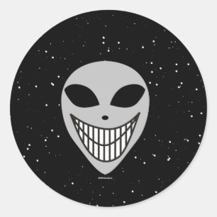 Adesivo Cara feliz feliz da ficção científica da raça