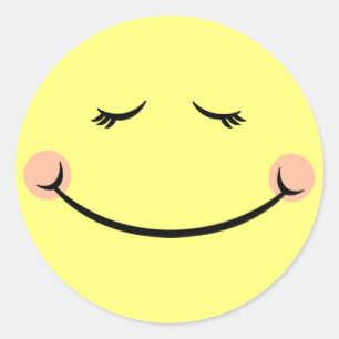 Adesivo Cara feliz sonolento de Kawaii