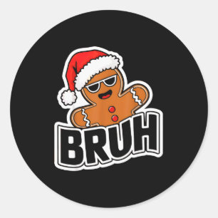 Adesivo Cara Funny Natal Homem de Biscoito Gengibre Adoles