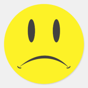 Adesivo Cara infeliz