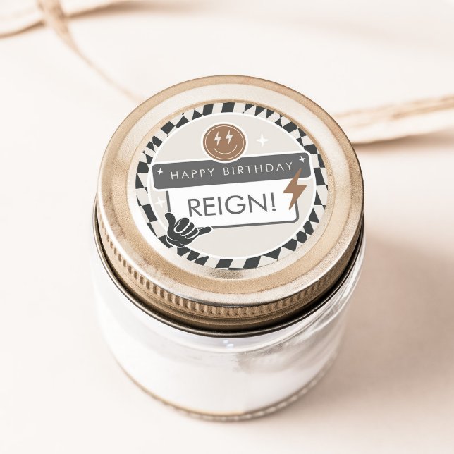 Adesivo Cara Legal | Boys Retro Skater Birthday (Criador carregado)