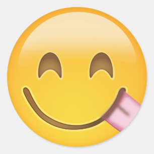 Adesivo Cara que Savouring a comida deliciosa Emoji