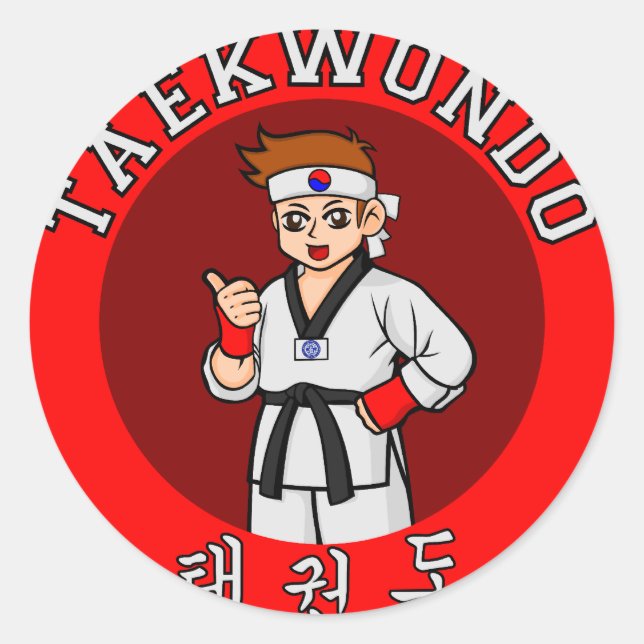 Adesivo cara taekwondo crachá 1 (Frente)