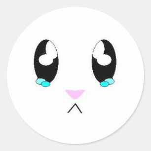 Adesivo Cara triste do coelho de Kawaii