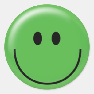 Adesivo Cara verde feliz