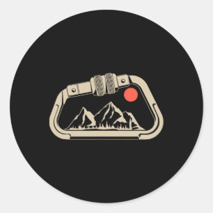 Adesivo Carabiner de Montanha de Escalada em Rocha Retro