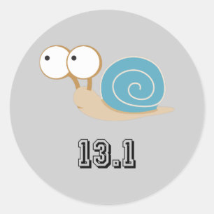 Adesivo Caracol azul 13,1 (meia maratona)