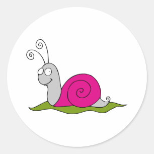 Adesivo caracol engraçado