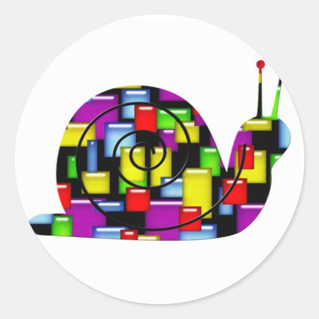 Adesivo caracol mosaico (Frente)