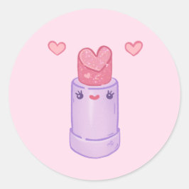 Adesivo Caracter Heart Kawaii Lipstick