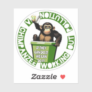 Adesivo Caracteres Animais - Um Chimpanzé