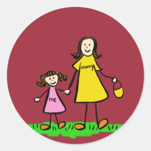 Adesivo Caracteres da família da mãe e filha