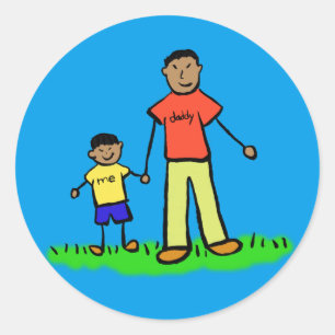 Adesivo Caracteres da Família Pai e Filho