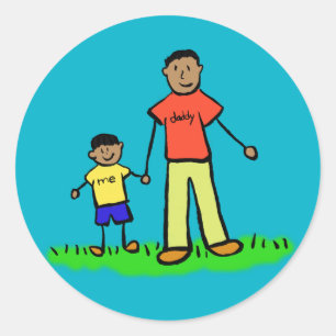 Adesivo Caracteres da Família Pai e Filho