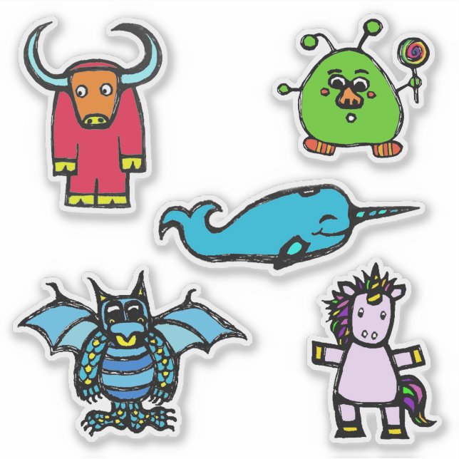 Adesivo Caracteres do "livro do alfabeto" (ADNUY) (Frente)