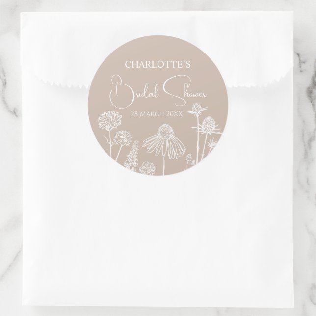 Adesivo Caramel Wildflower Sketch Floral (Bolsa)