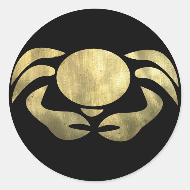 Adesivo Caranguejo Cancer Dourado (Frente)