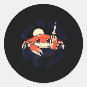 Adesivo Caranguejo Faz-Me Crabby Pegar A Cueca Esfaqueada