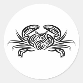 Adesivo Caranguejo Tribal Negro e Branco