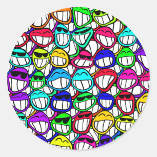 Adesivo Caras de sorriso legal