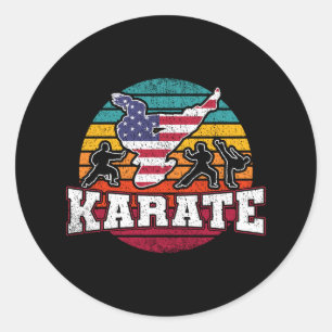 Adesivo Caratê feminino - Girls Martial Arts USA Flag