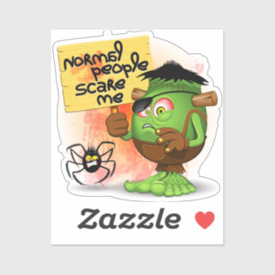 Adesivo Caráter Frankenstein 'Normal Pessoas Scare Me'