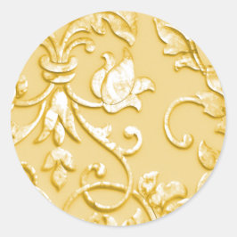 Adesivo Caráter metálico Emboscada Olhe Damasco em Amarelo