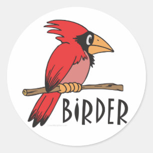 Adesivo Cardeal Birder, Ornitologia, Observando Pássaro