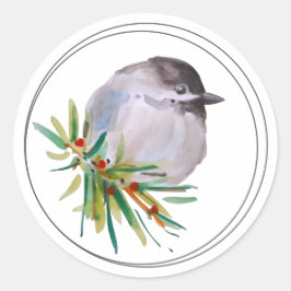 Adesivo Cardeal-de-cabeça-preta Aquarela