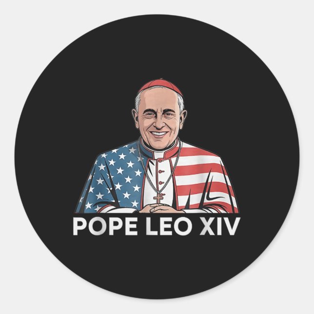Adesivo Cardeal Robert Francis Impede o Papa Leo Xiv Ameri (Frente)