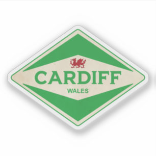 Adesivo Cardiff Wales Vintage