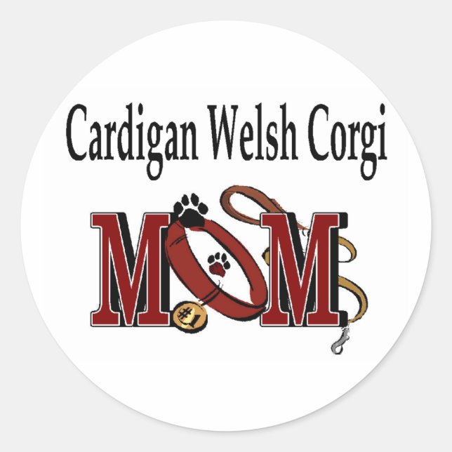 Adesivo Cardigan Welsh Corgi Dog MOM (Frente)