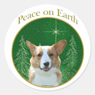 Adesivo Cardigan Welsh Corgi Peace