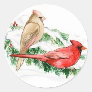 Adesivo Cardinal Birds Art Sticker