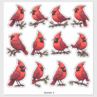 Adesivo Cardinal & Songbird Conjunto para Decoração e Arte