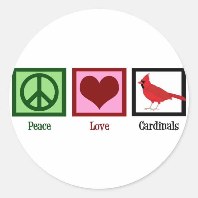 Adesivo Cardinhos do Peace Love (Frente)