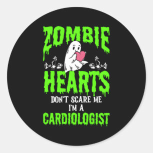Adesivo Cardiologia de Halloween Cardiologista Médico Card