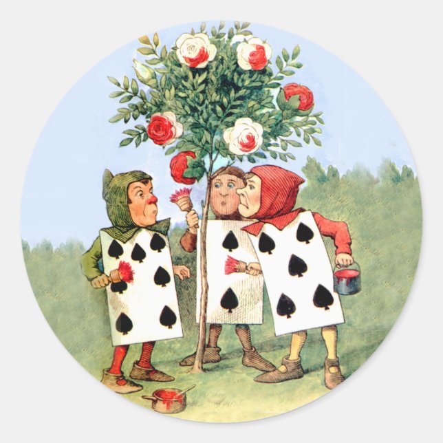 Adesivo Cardmen da Rainha dos Corações Pintam os Rosas do  (Frente)