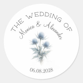 Adesivo Cardo Floral Elegante Casamento Escocês