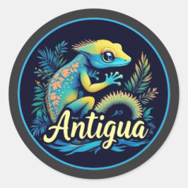 Adesivo Caribe de Antígua Gecko