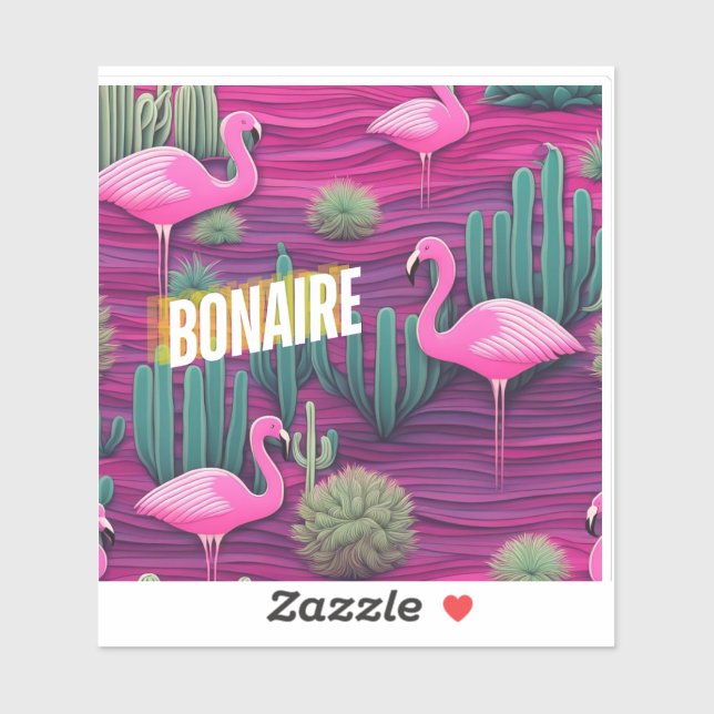 Adesivo Caribe de Índias Ocidentais do Paraíso Bonaire (Folha)