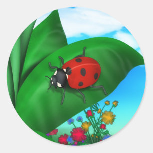 Adesivo Caricatura Lady Bug